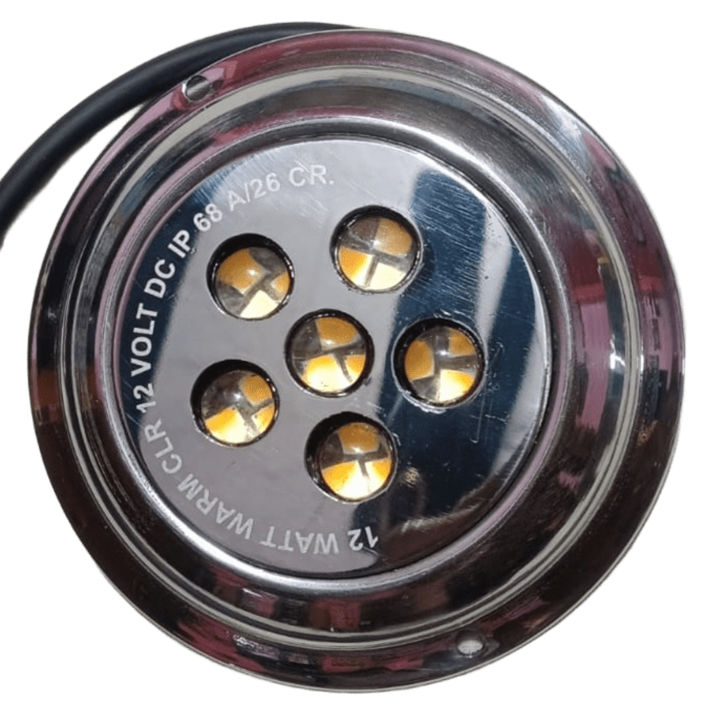 PURVA LeD 18W Stainless Steel Swimming Pool Light IP68 – Surface Mounted 12V DC
