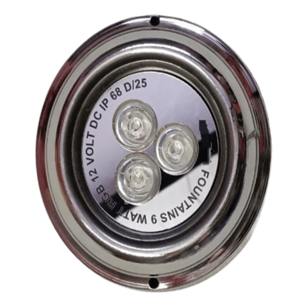 PURVA LeD 9W Stainless Steel Swimming Pool Light IP68 – Surface Mounted 12V DC