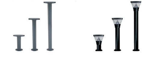 Classic LED Bollard Lights with Flat and Lantern-Style Tops
