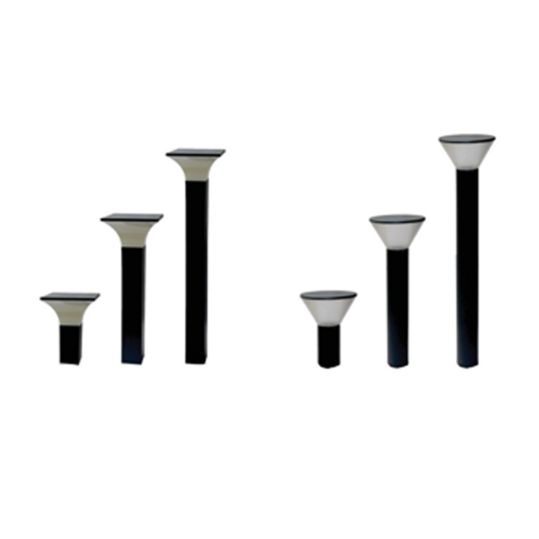 Contemporary LED Bollard Lights with Flared and Angular Designs